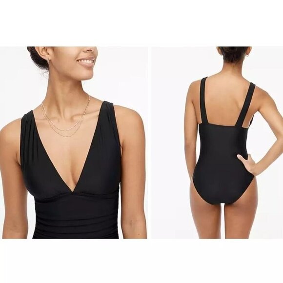 J. Crew Black Women's One Piece Swimsuit - Picture 2 of 5